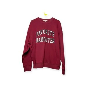 Women’s NWOT Favorite Daughter Collegiate Sweatshirt in collegiate red, size M